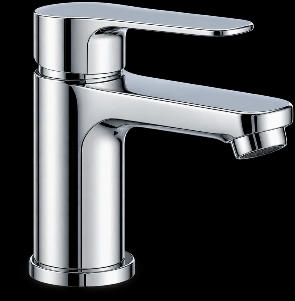 Chrome wash basin mixer